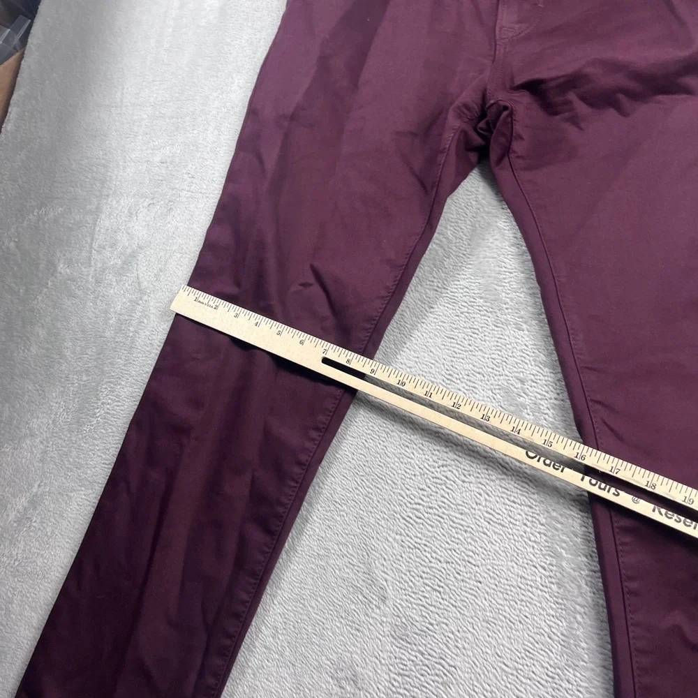 Banana Republic Travel Jean Mens 32x34 Slim Fit Burgundy Plum Stretch Pants